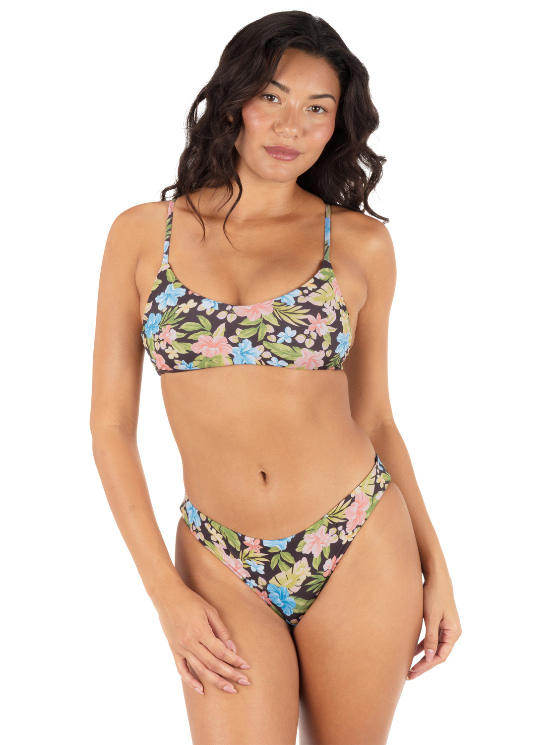 Reversible Miami Garden Crossback Top in Miami Garden / Mole