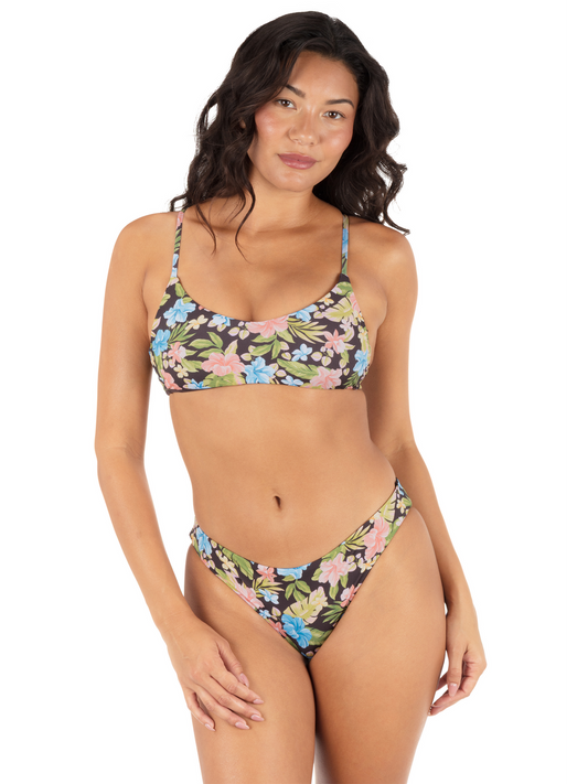 Reversible Miami Garden Crossback Top in Miami Garden / Mole
