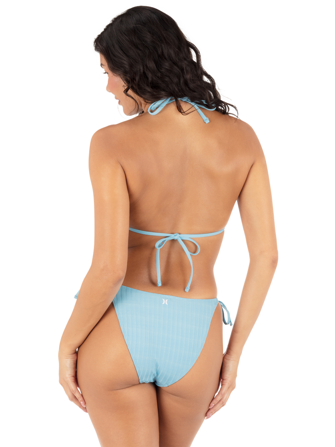 Wide Rib Solid Triangle Top in Pool Days