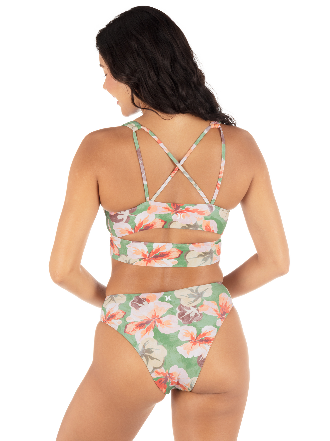 Gingko Cloud Max Longline Bralette in Gingko Cloud / Terracotta