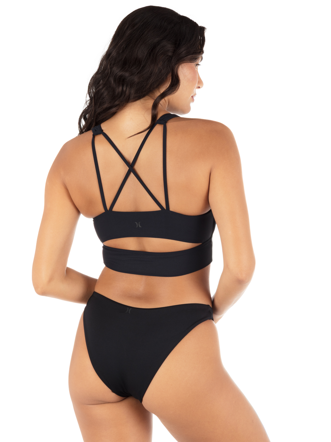 Max Solid Longline Bralette in Black