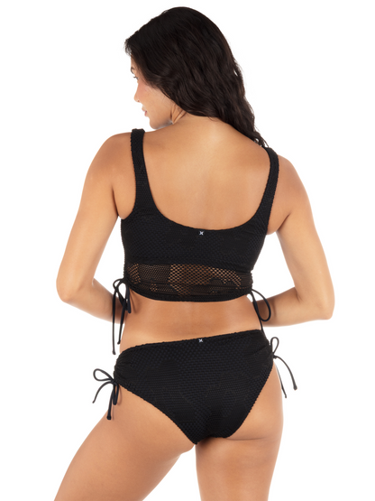 Daisy Mesh Max Scoop Top in Daisy Mesh / Black