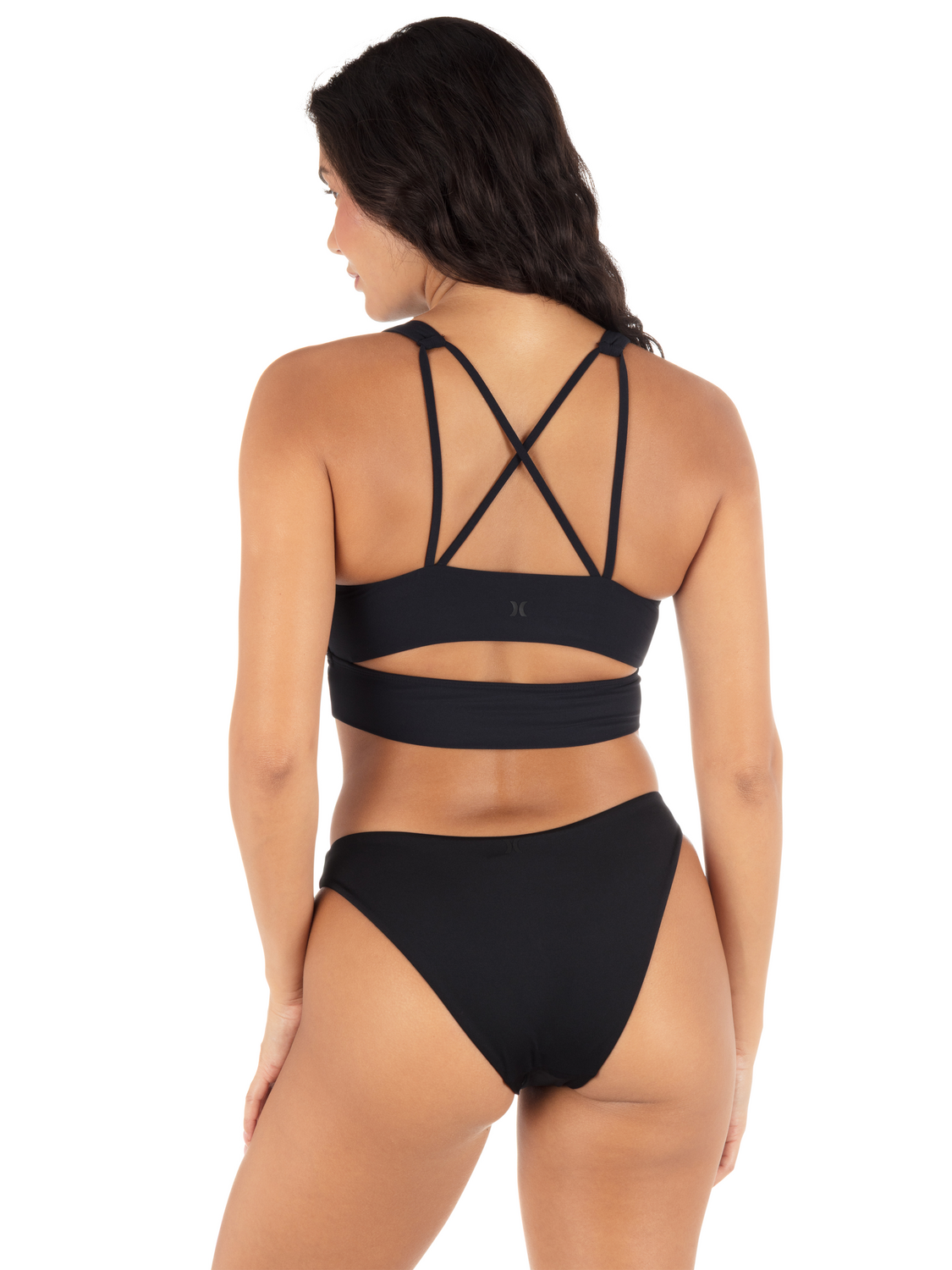 Max Solid Mid Rise Cheeky Bottom in Black