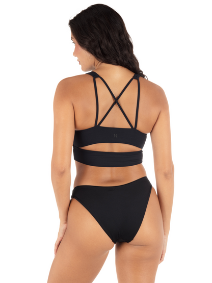 Max Solid Mid Rise Cheeky Bottom in Black