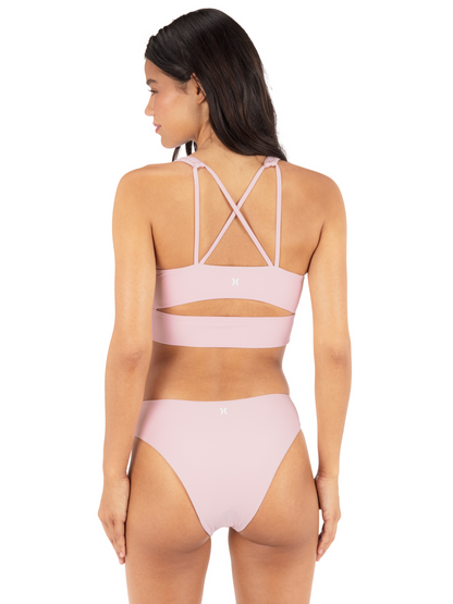 Max Solid Mid Rise Cheeky Bottom in Shell Pink