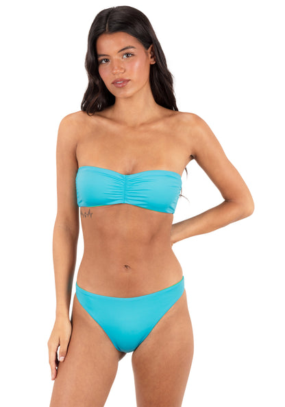 Reversible Solid Tanga Bottom in Surf Blue / Beach Glass