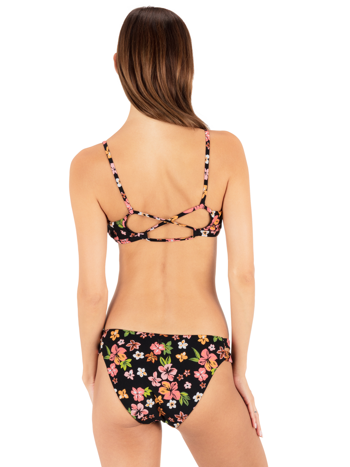 Max Hibiscus Dream Moderate Bottom in Black Floral