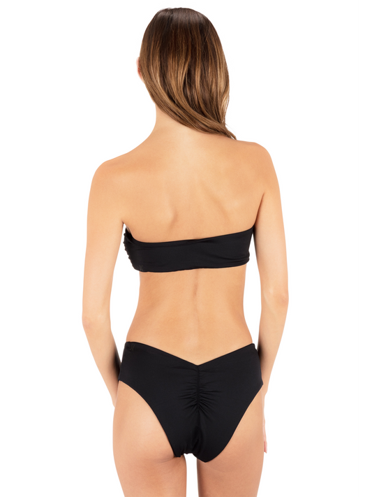 Solid V Moderate Hiphugger Bottom in Black