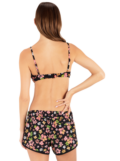 Hibiscus Dream Phantom 2.5" Boardshort in Black Floral