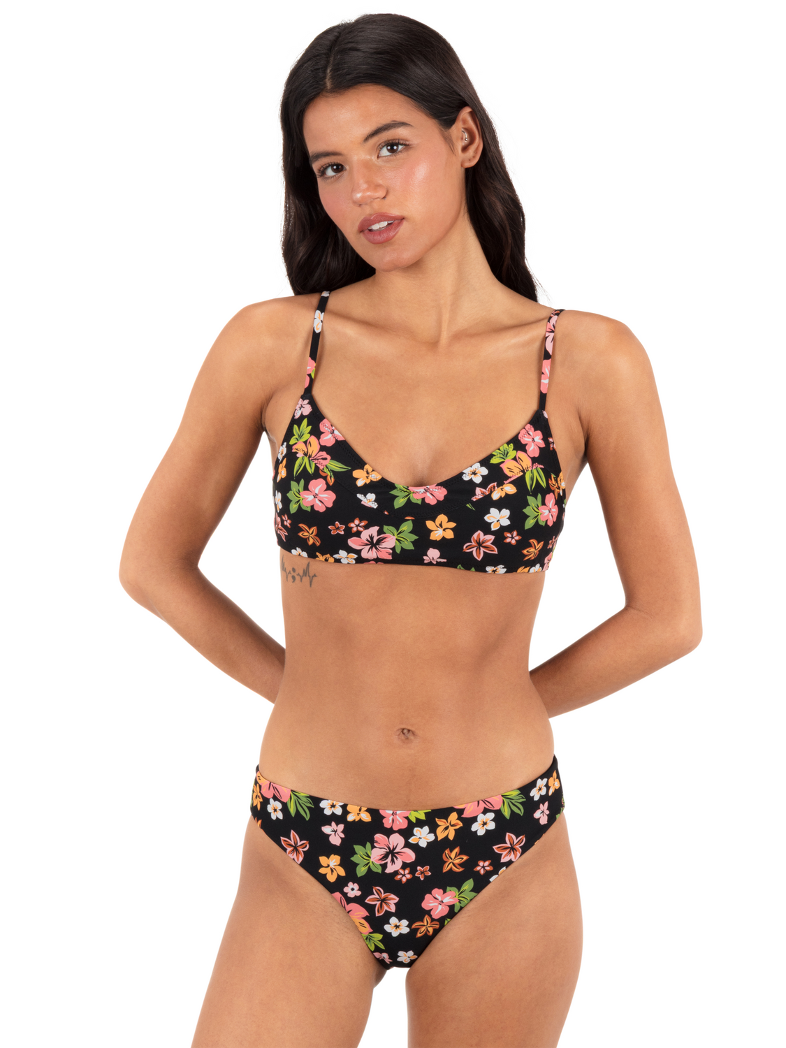 Max Hibiscus Dream Bralette in Black Floral