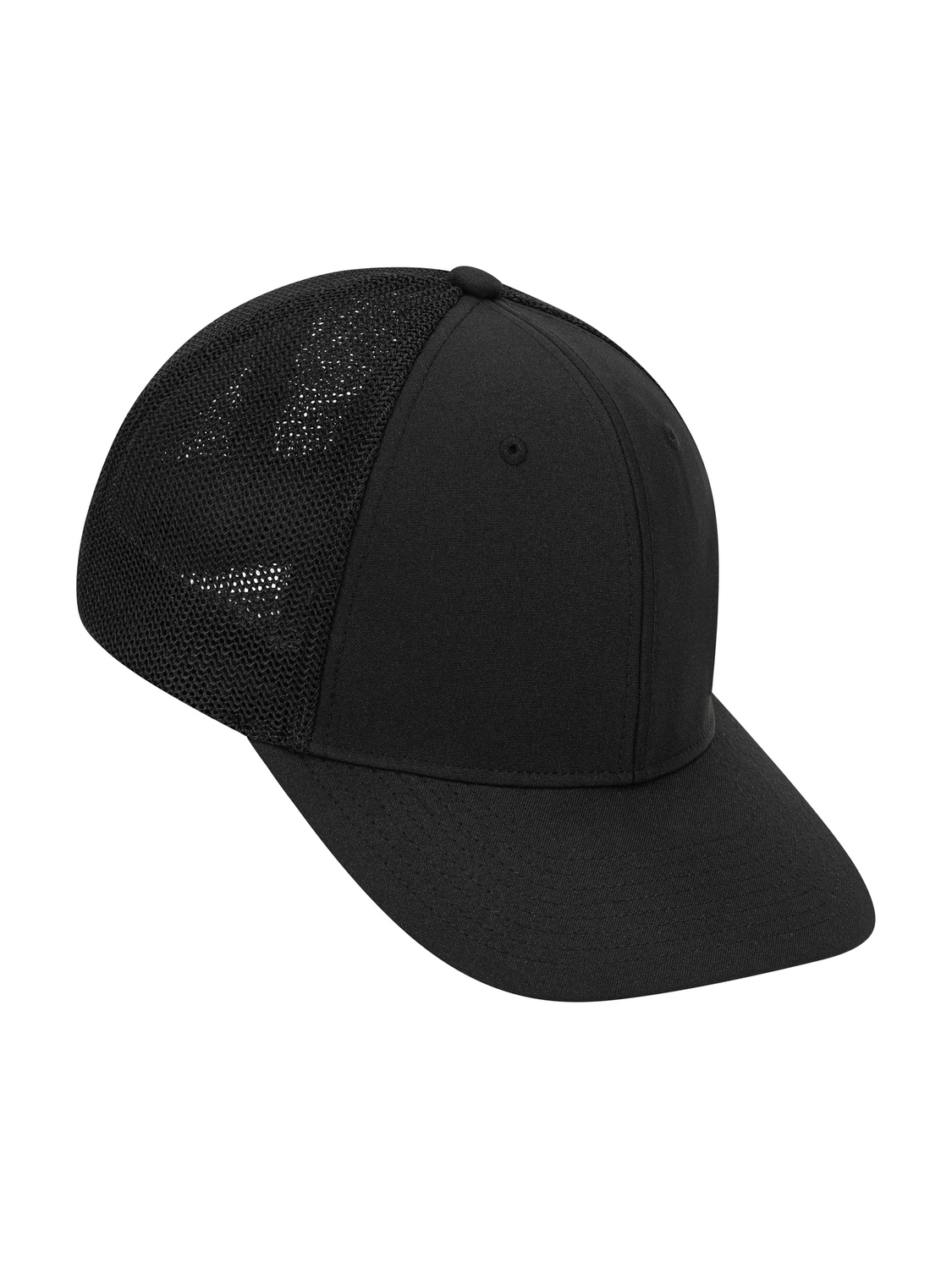 Icon Mini Mesh Stretch Fit Trucker Hat in Black