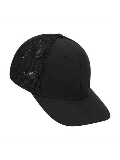 Icon Mini Mesh Stretch Fit Trucker Hat in Black
