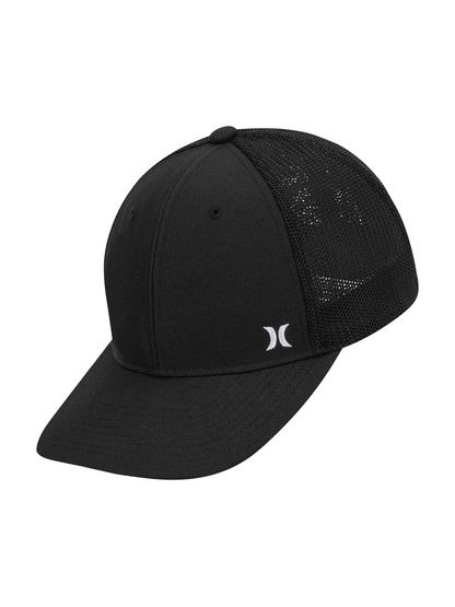 Icon Mini Mesh Stretch Fit Trucker Hat in Black
