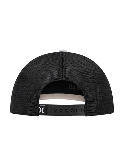 Warner Adjustable Trucker Hat in White/Black