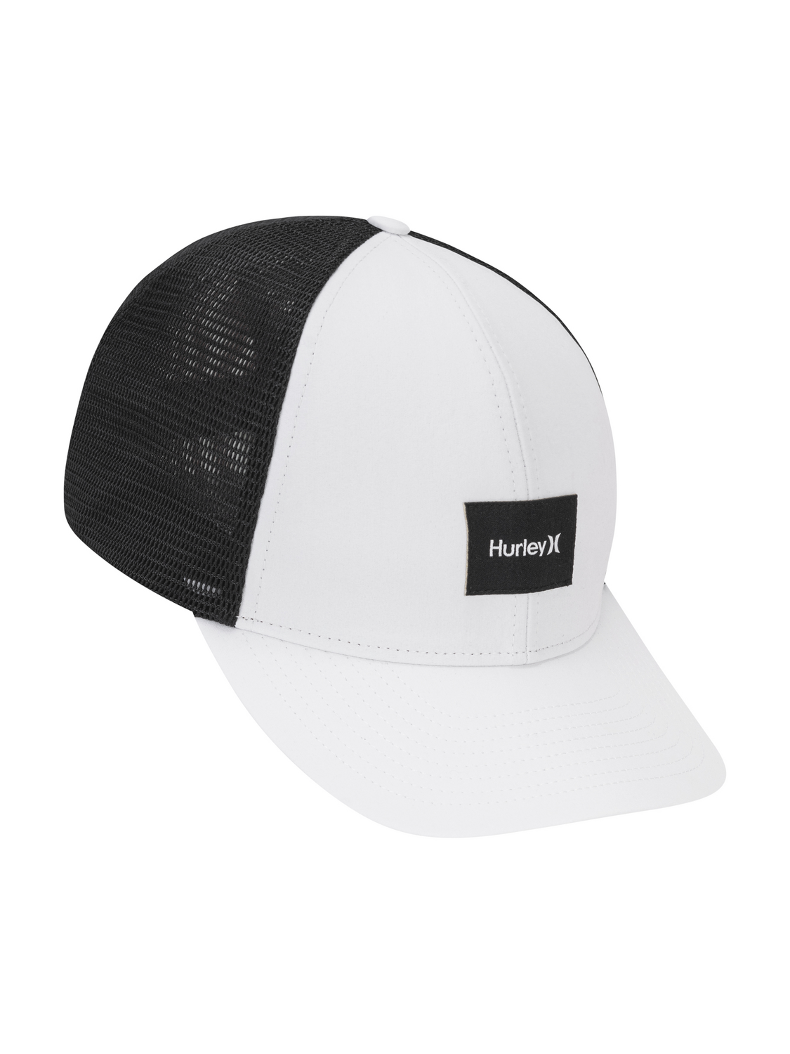 Warner Adjustable Trucker Hat in White/Black