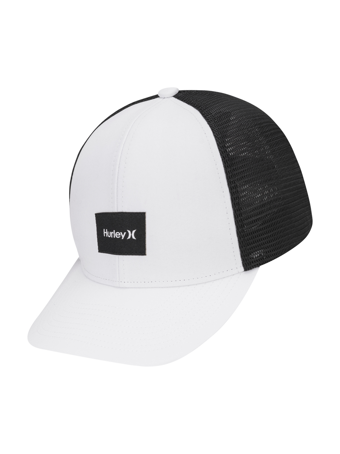 Warner Adjustable Trucker Hat in White/Black
