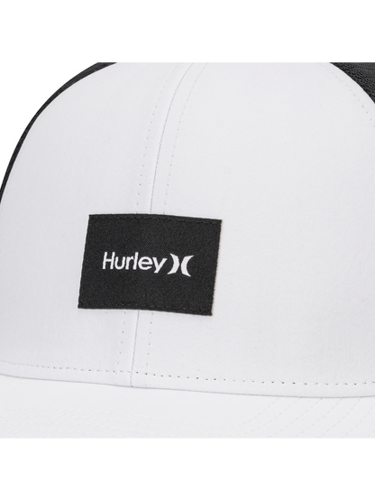 Warner Adjustable Trucker Hat in White/Black