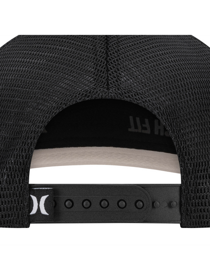 Warner Adjustable Trucker Hat in White/Black