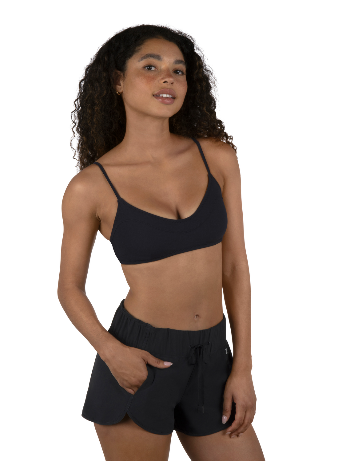 Aquas Solid 2.5" Boardshorts in Black