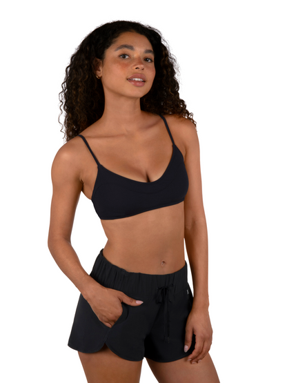 Aquas Solid 2.5" Boardshorts in Black