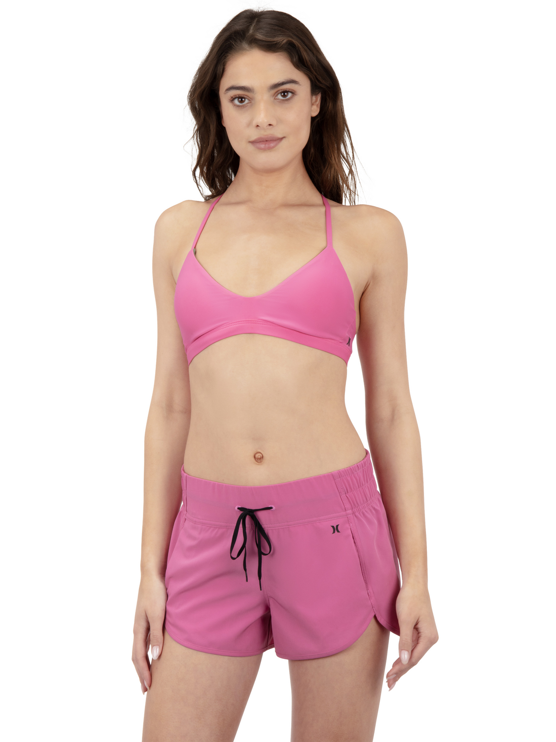 Aquas Solid 2.5" Boardshort in Pink Peony