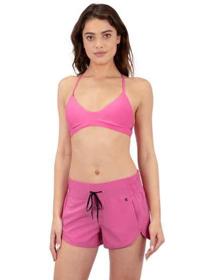 Aquas Solid 2.5" Boardshort in Pink Peony