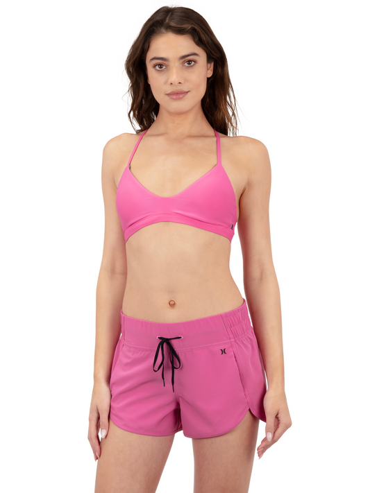 Aquas Solid 2.5" Boardshort in Pink Peony