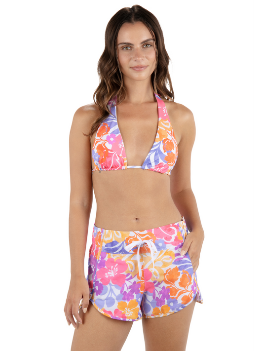 Island Floral Aquas 2.5" Boardshort in Coconut