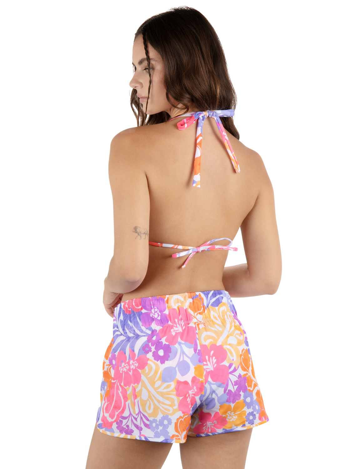 Island Floral Aquas 2.5" Boardshort in Coconut