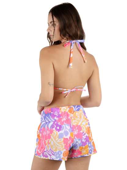 Island Floral Aquas 2.5" Boardshort in Coconut