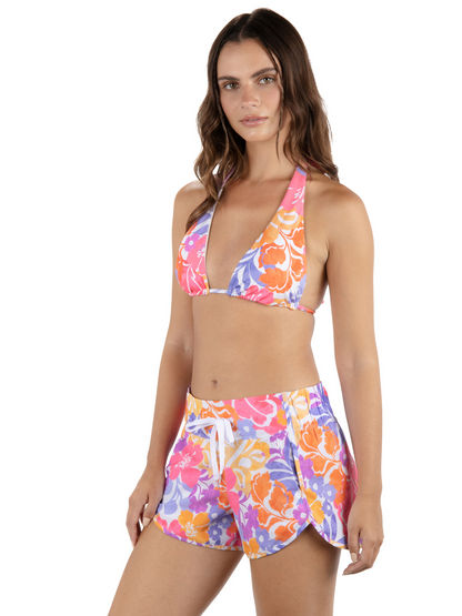 Island Floral Aquas 2.5" Boardshort in Coconut