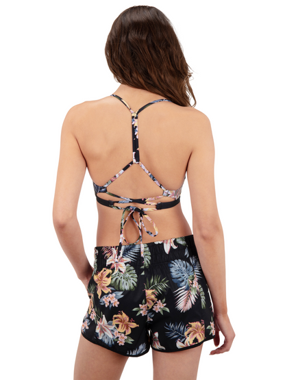 Lily Lux Aquas 2.5" Boardshort in Black Floral