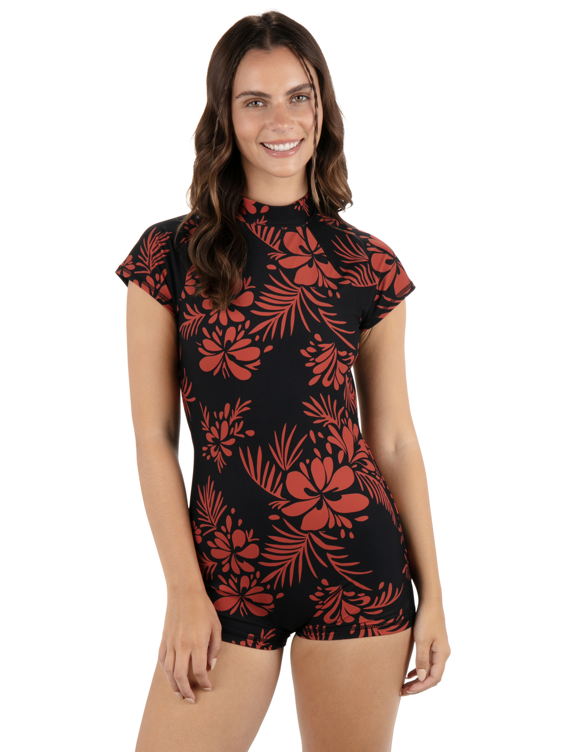 Hidden Tropical Surfsuit in Black