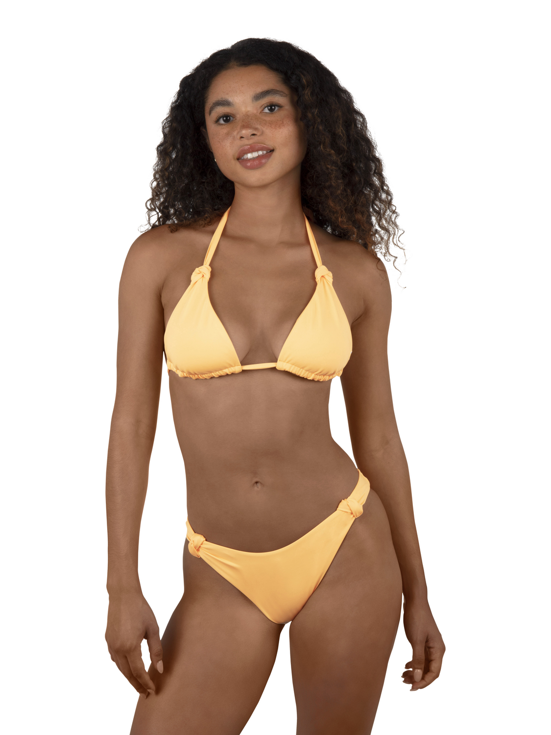 Solid Moderate Scoop Knot Bottom in Melon