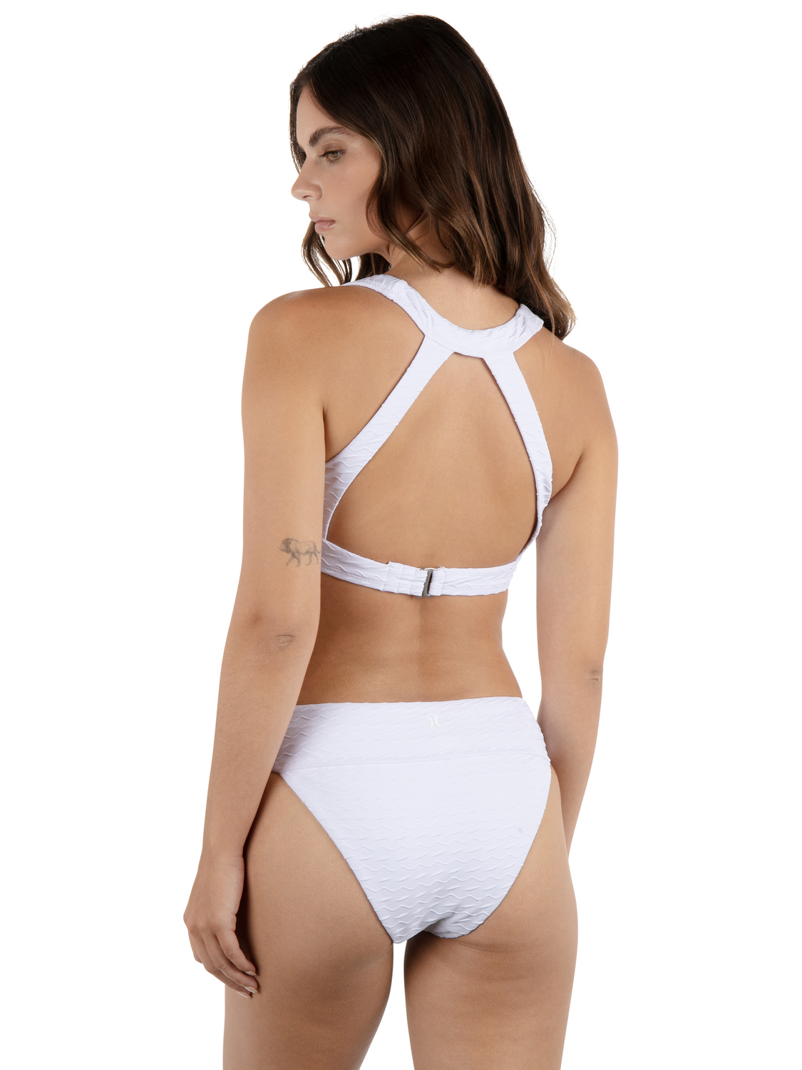 Amphora Halter Bikini Top in White