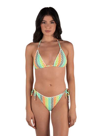 Stripe Crochet Scrunch Cheeky Bottom in Sour Apple