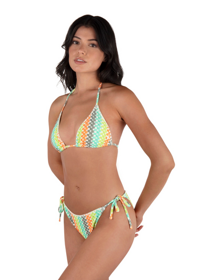 Stripe Crochet Scrunch Cheeky Bottom in Sour Apple
