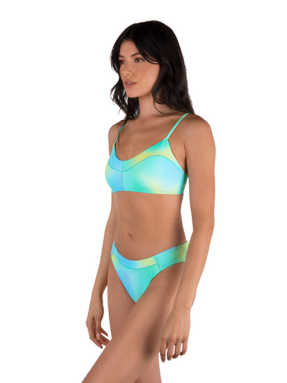 Sunset Ombre Max Solid Bralette in Limeaide