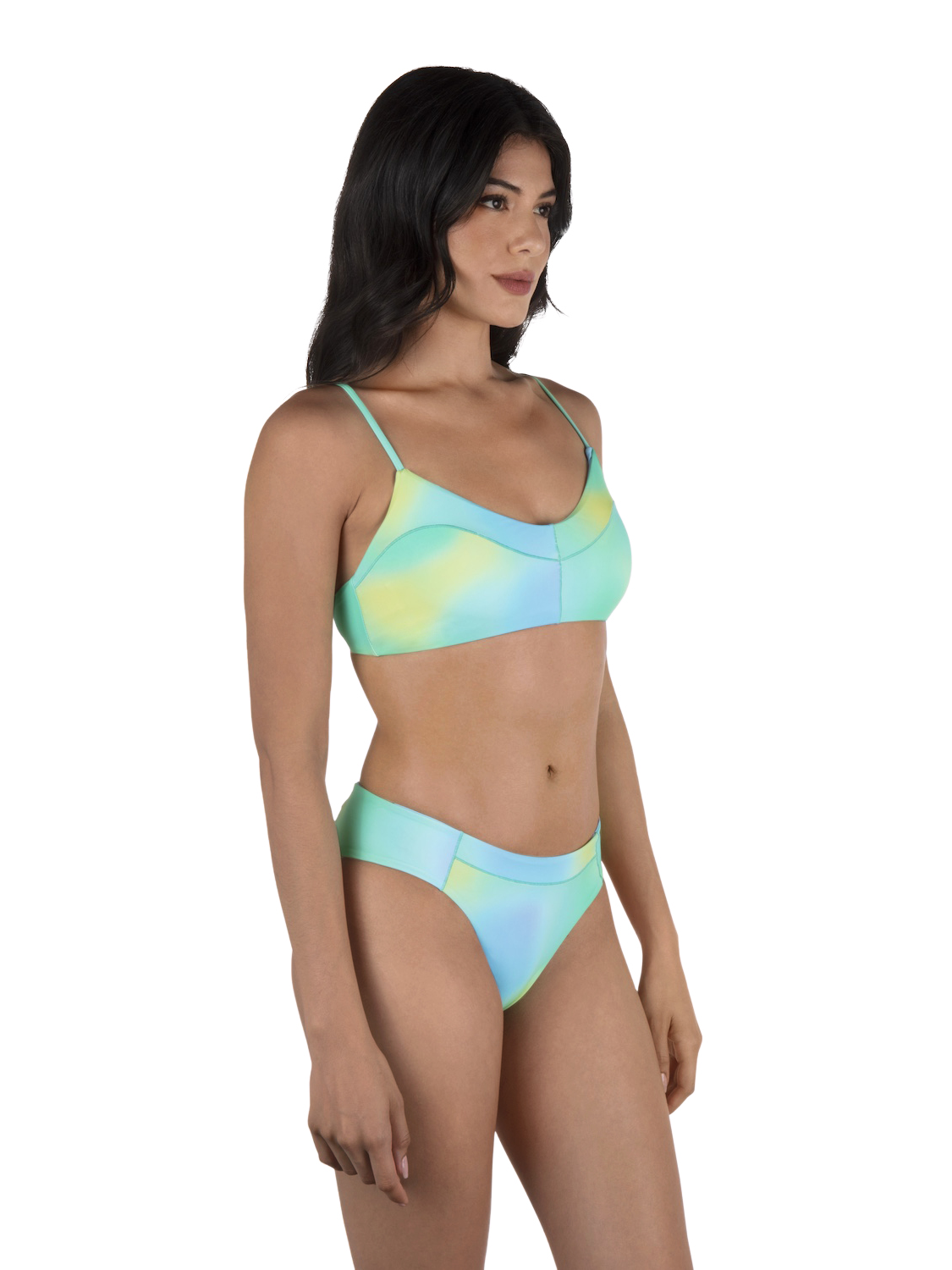 Sunset Ombre Max Solid Bralette in Limeaide