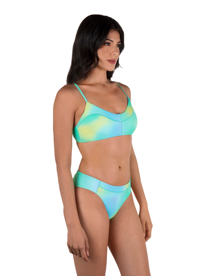 Sunset Ombre Max Solid Bralette in Limeaide
