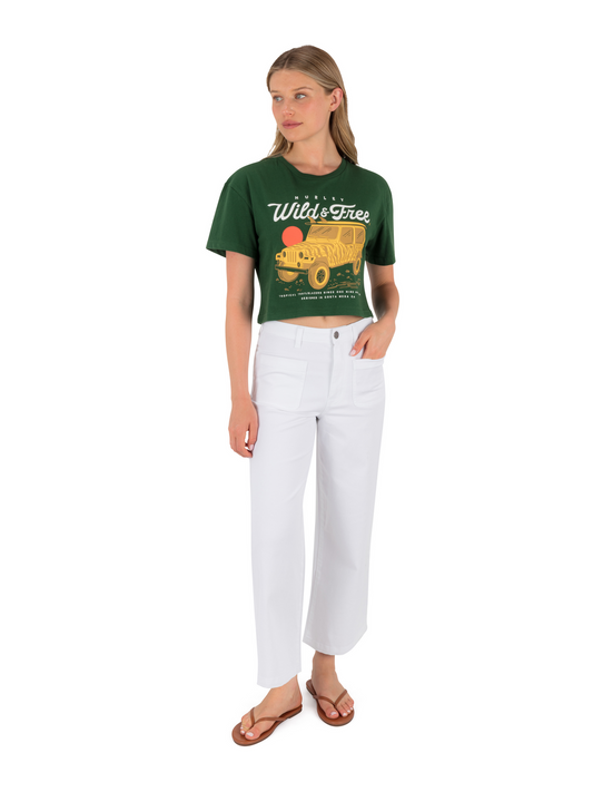 Wild And Free Boxy Crop Tee in EDEN