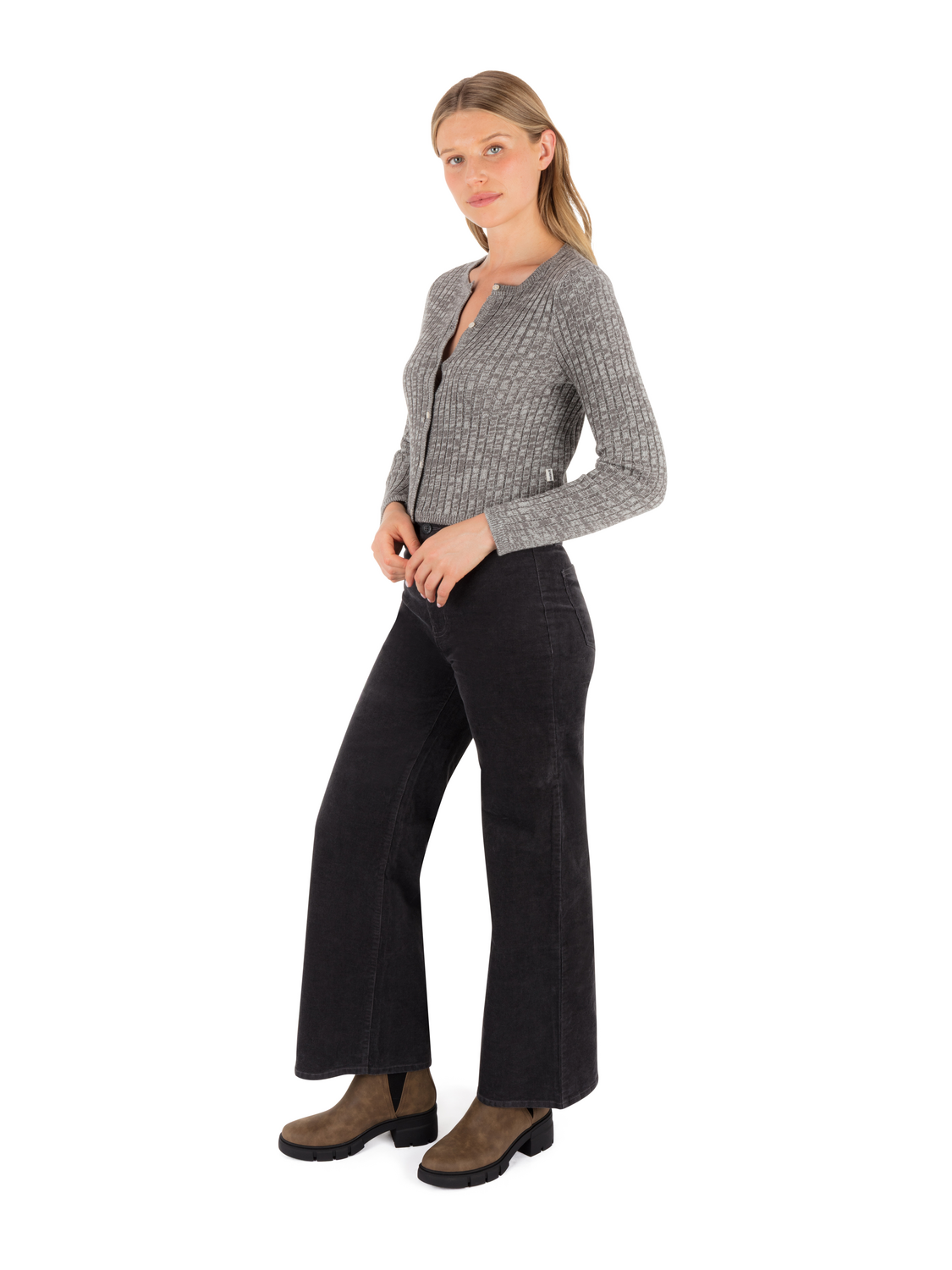 Day Trip Cardigan in CHARCOAL HEATHER