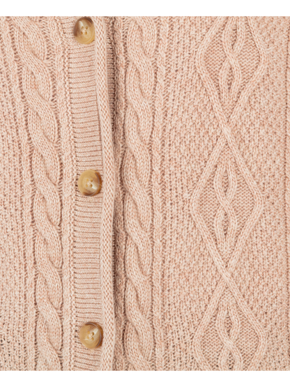 New Roads Cardigan in HEATHER OATMEAL