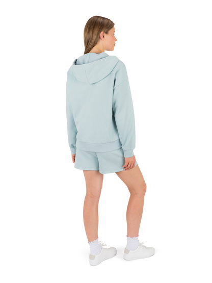 Bliss Crop Zip Hoodie in STARLIGHT BLUE
