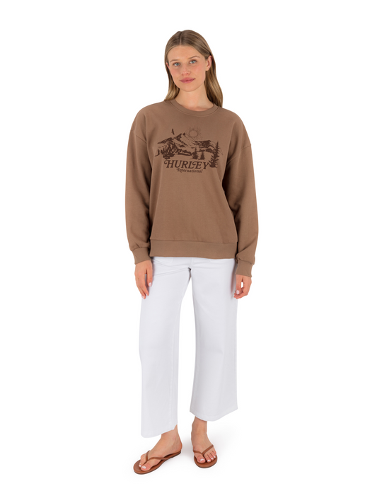 Escapism Oversize Crew in COCOA CREAM