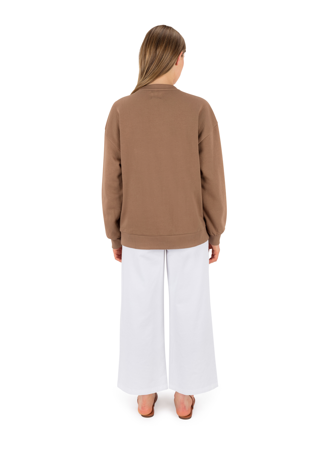 Escapism Oversize Crew in COCOA CREAM