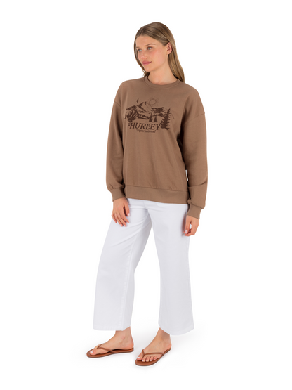 Escapism Oversize Crew in COCOA CREAM