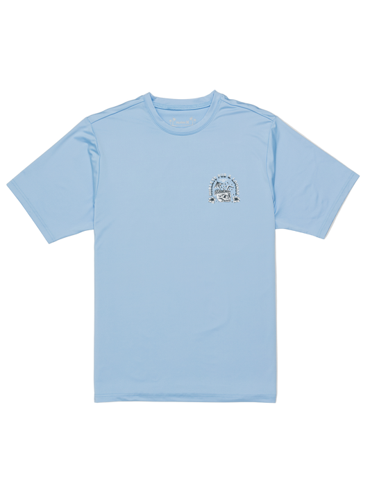 Hybrid UPF Short Sleeve Rashguard in EIFFEL BLUE