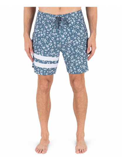 Phantom Eco Block Party 18" Boardshort in Grey Teal