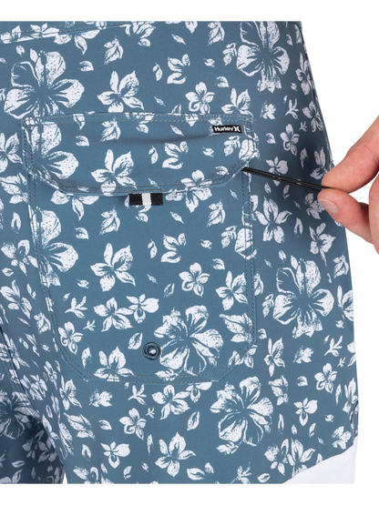 Phantom Eco Block Party 18" Boardshort in Grey Teal
